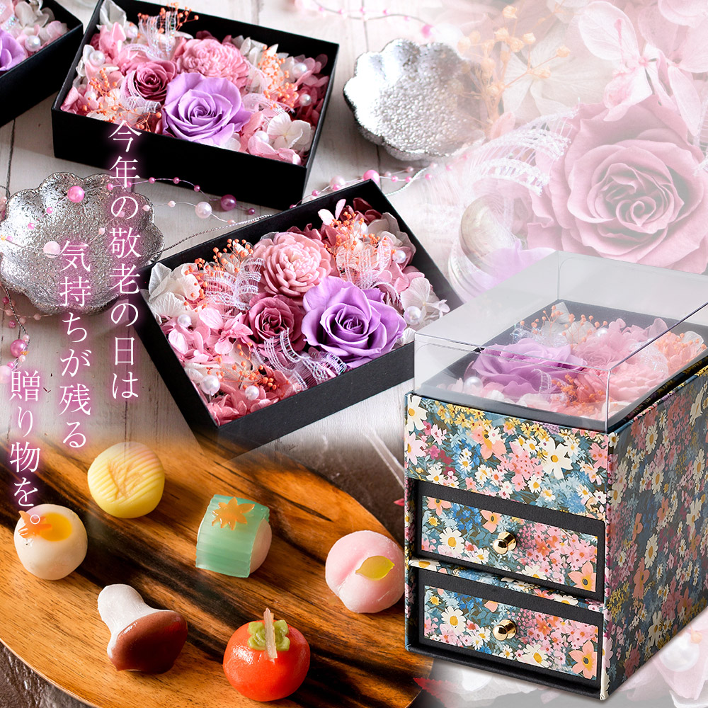 だいふくです。2セット収納ボックス 花鳥模様 花更紗 だいふくです。2