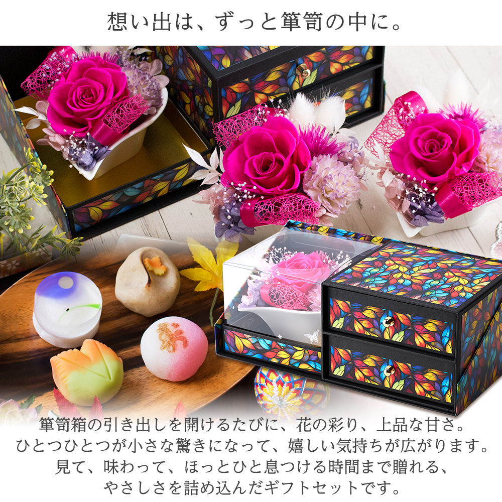 だいふくです。2セット収納ボックス 花鳥模様 花更紗 だいふくです。2