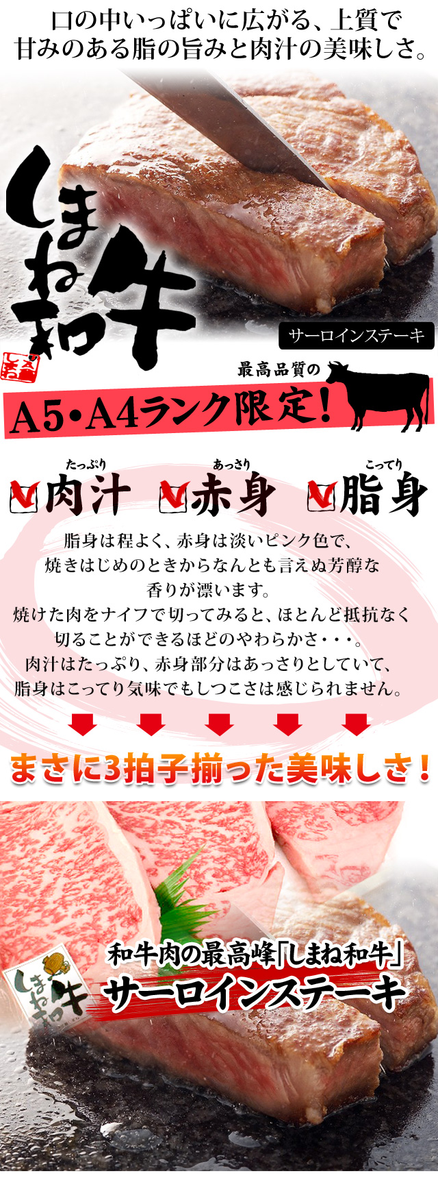 しまね和牛 島根和牛 サーロインステーキ240g 5枚 送料無料 風味絶佳 山陰 しまね和牛 島根和牛 サーロインステーキ240g 5枚 送料無料 風味絶佳 山陰