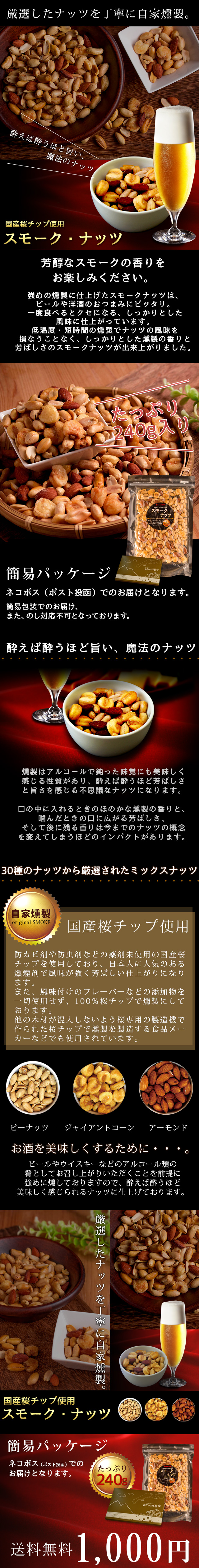 自家燻製スモークナッツ240g 送料無料 ネコポス 他商品との同梱不可 風味絶佳 山陰 自家燻製スモークナッツ240g 送料無料 ネコポス 他商品との同梱不可 風味絶佳 山陰