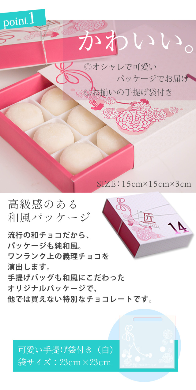 ホワイトデー お返し 福田屋 “生チョコ大福”ホワイトしょこら餅9